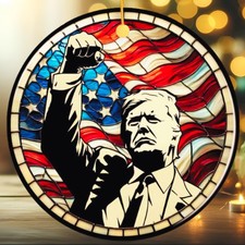 Trump Christmas Ornaments 2025 Double-Sided , Traditional Holiday Colors