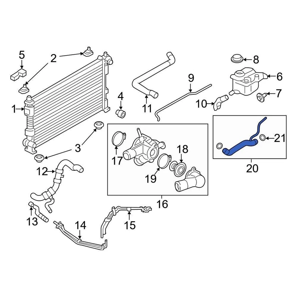 For Ford Police Interceptor Utility 13-19 Ford DG1Z8A505A Engine Coolant Pipe — 第 2/4 张图片