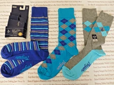 Original PENGUIN 3pk Smart Crew Sock Mens Asst Colour Argyle UK 7-11 Socks BNIP
