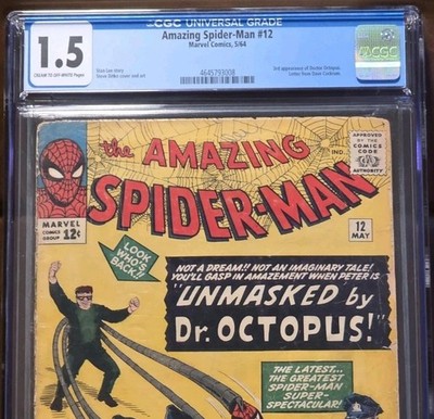 AMAZING SPIDER-MAN #12 CGC 1.5 3RD DOC OC STAN LEE STEVE DITKO Marvel Comic 1964