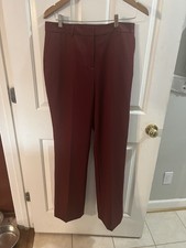 Pendleton Pants Women  s 10 Burgundy Virgin Wool Lined with Pockets NWT Made USA
