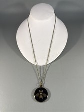 Gucci Bee Necklace/Charm Black & Gold 22” Unmarked Chain