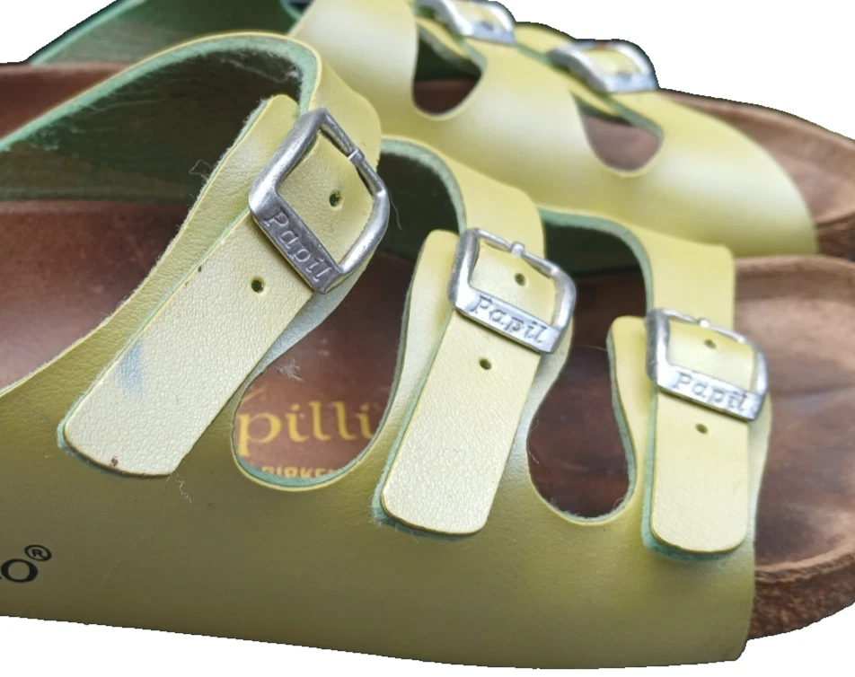 BIRKENSTOCK FLORIDA PAPILLIO IRIDESCENT WOMENS FOOTBED SANDALS S 4.5 EU 37 USED - Image 2 of 4