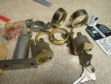 Schlage Commercial Lock Cylinder Pair w/keys USA Made 1960's 1970's B262PX6