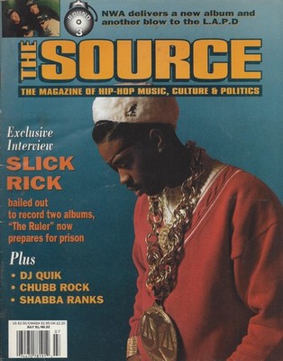 THE SOURCE MAGAZINE SLICK RICK COLLECTOR'S ITEM VINTAGE CLASSIC