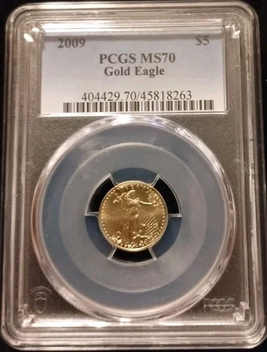 2009 $5 1/10 Gold Eagle PCGS MS70