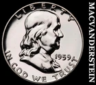 1959 Silver Franklin Half Dollar - Choice Gem Proof  Lustrous  #G9200