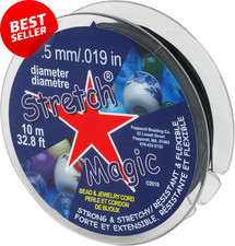 Elastic Beading Cord Black 0.5mm 10m Stretch String Jewelry Making