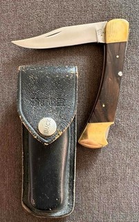 COLTELLO DA CACCIA PIEGHEVOLE PRIMI VINTAGE BUCK USA INVERTITO 110 1967 72