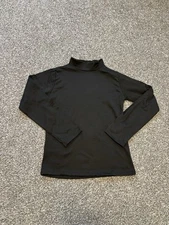 Women Long Sleeve High mock Neck  Base Layer top lined S soft warm adventure fun