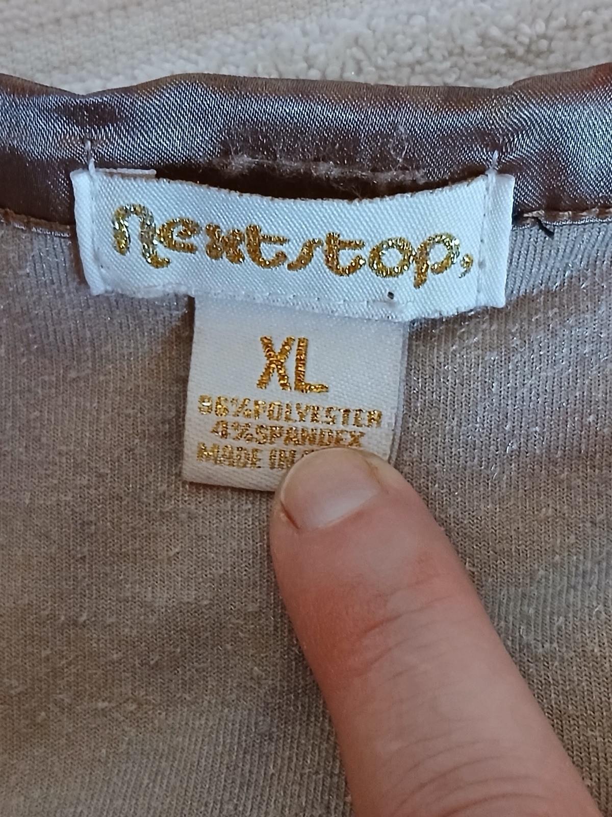 Nextop Boho Patchwork Top XL Square Neck Button F… - image 14