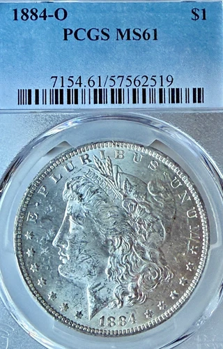 1884-O MS61  PCGS New Orleans Mint Morgan Silver Dollar