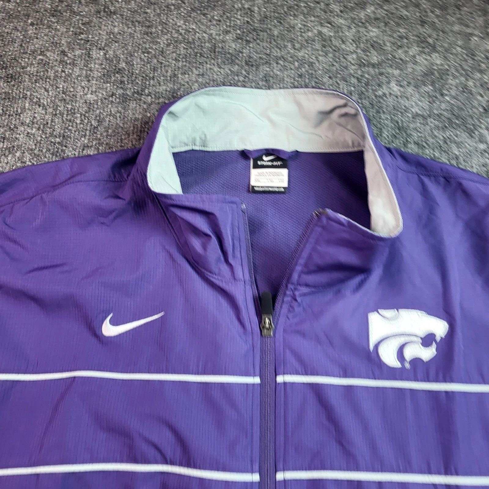 Nike Storm-Fit Kansas State Wildcats 1/4 Zip Pullover Jacket Purple Mens XXL