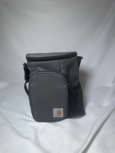 Carhartt Gray Insulated Lunch Cooler Bag Shoulder Strap Work Utility
