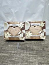 2x Beloved Heart Shaped Vegan Bar Soap Coconut & Warm Vanilla