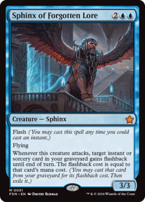 x1 Sphinx of Forgotten Lore FDN Foundations MTG 51 MYTHIC M/NM 1x