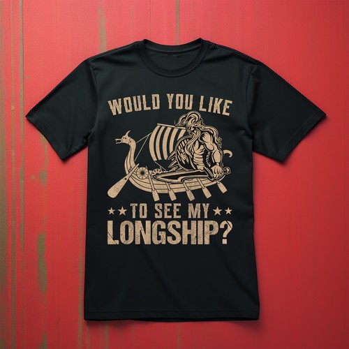 "¿Te gustaría ver mi Longship?" Divertida camiseta vikinga nórdica - 100 % algodón, U - Imagen 5 de 38