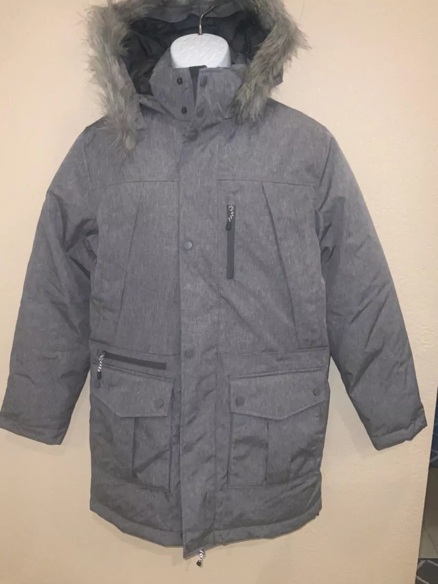 MENS Selby Arctic Parka GRAY Goodfellow Co Faux Fur trim hood Warmest S XXL