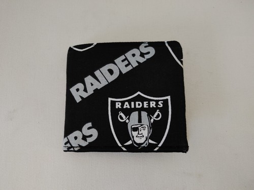 Las Vegas Oakland Raiders Bi Fold Wallet Men's Printed Logo Inside pockets Cloth - Picture 6 of 8