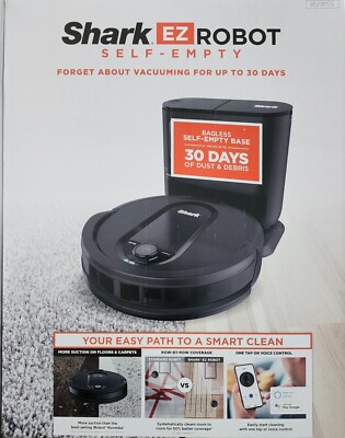 shark ez robot vacuum with self-empty base RV915S