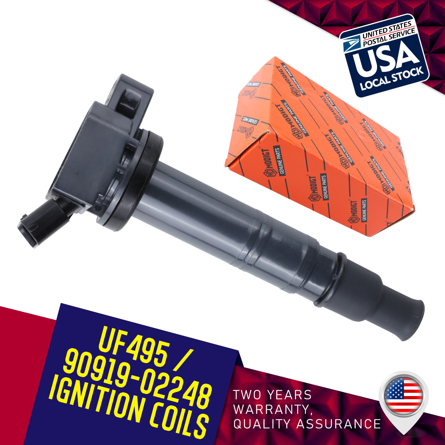 OE Ignition Coil 673-1308 Fits 2003-2020 Toyota Lexus I4 V6 90919-02248