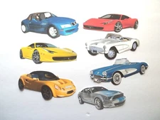 3D U Pick Race Sport Car Motorcycle Hot Wheel Card Scrapbook Embellishment