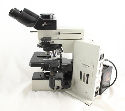 Olympus BX50 POL Polarizing Trinocular Microscope Full Wave Plate XY Stage