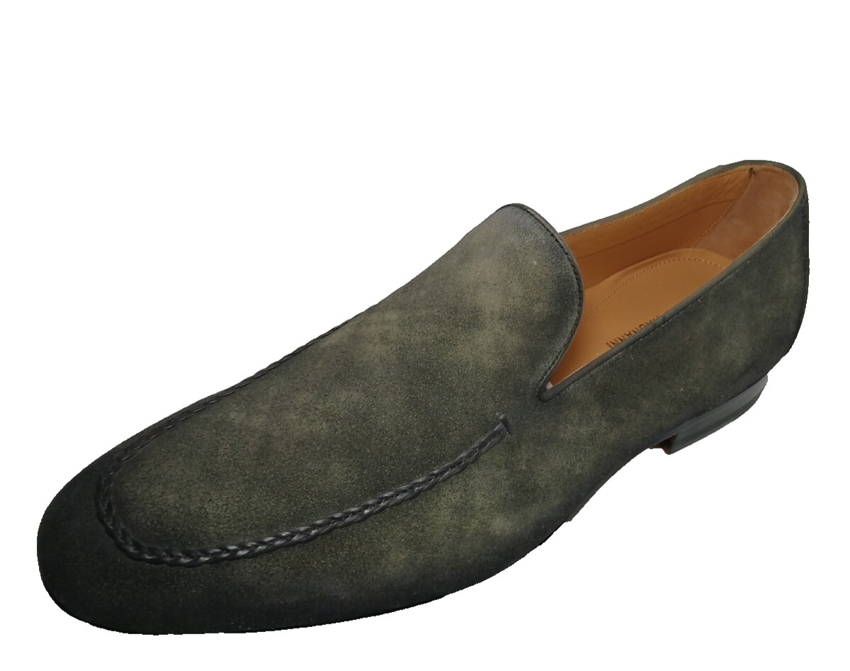 Saks Fifth Avenue Magnan Suede Venetian Loafer Olive Green Shoe $498 US 12M MEN