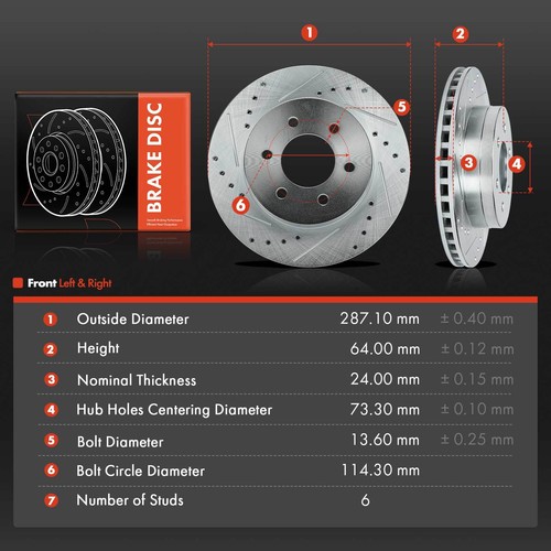 EBC Premium Front Rotors (308x26mm) | 03-04 Dodge Dakota 2WD 3.7 main image 0