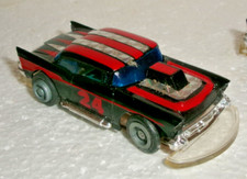 Tyco 6351 57 Chevy Bel Air 1979 Command Control Slotless Black 24 HARD TO FIND