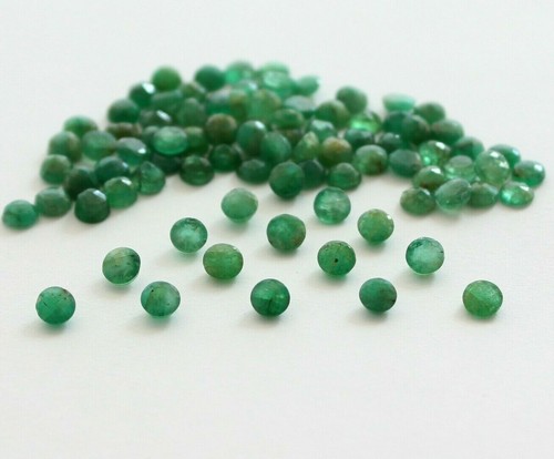 Natural Emerald Round, Square, Octagon Faceted Green Loose Gemstones #412. - Picture 5 of 25