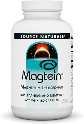 Source Naturals Magtein Magnesium L-threonate 667 mg 180 Capsules