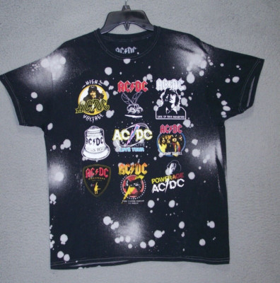 ACDC Shirt Adult Large Black Graphic Hells Bells Highway Hell About Rock Mens