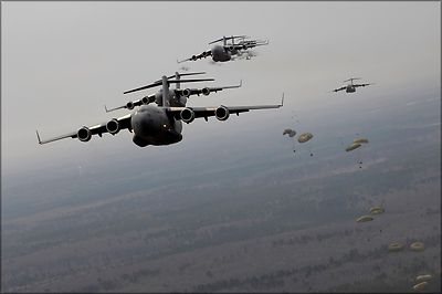 Poster, Many Sizes; C-17 Globemaster Iii Large Formation Exercise Charleston, S.