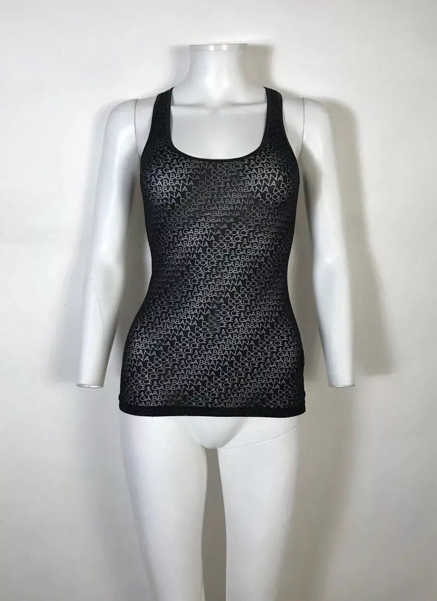 Vtg Dolce & Gabbana D&G Black Sheer Logo Tank Top XS | eBay Vtg Dolce & Gabbana D&G Black Sheer Logo Tank Top XS | eBay