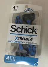 Xtreme 3 Duo Comfort Disposable Razor for Men 1 Package of 4 Razors