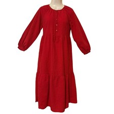 Red Old Navy Dress Size Small Milkmaid Bohemian Midi