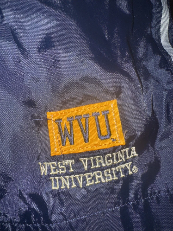 West Virginia Mountaineers Shorts Mens Large Blue Basketball Vintage WVU - Image 3 of 4
