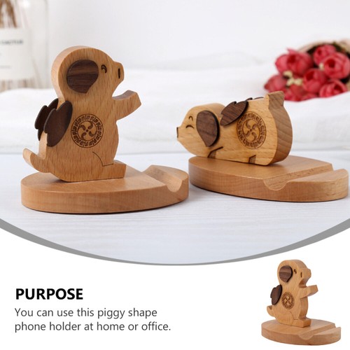 Wooden Phone Stand Cell Phone Holder Desk Wood Phone Holder Bamboo Phone Holder - Zdjęcie 7 z 12