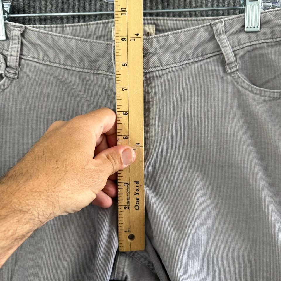 So Wear It Declare It 女式喇叭裤青少年 13 码灰色灯芯绒中腰 — 第 3/4 张图片