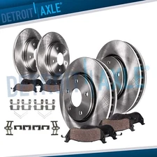 Front and Rear Disc Rotors + Ceramic Brake Pads for 2002 2003 2004 Honda CR-V