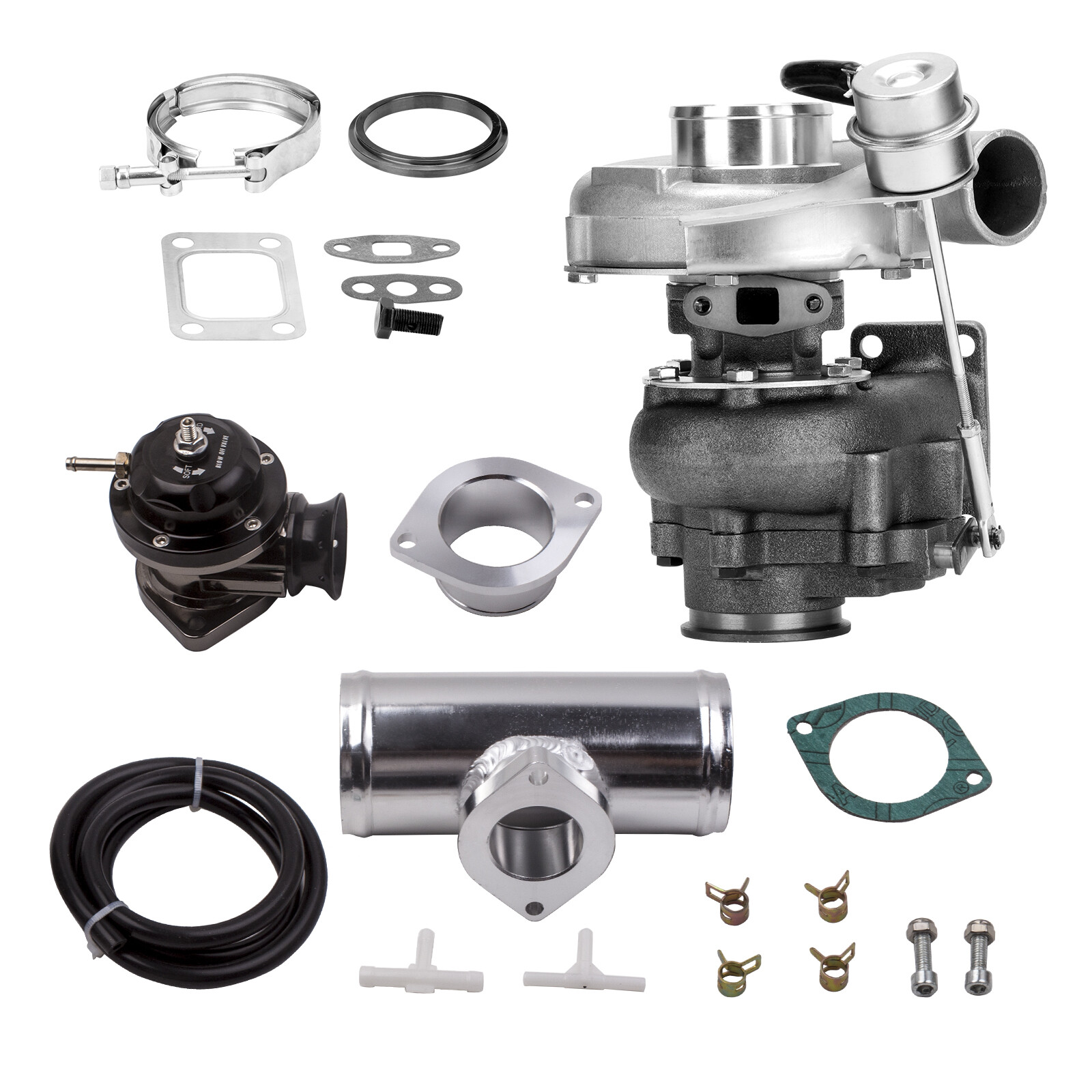 T3 T04E V-band Turbocharger Turbo.63 A/r W/ Internal Wastegate Blow Off Valve