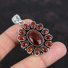 Carnelian Gemstone 925 Sterling Silver Handmade Pendant Christmas Gift For Love