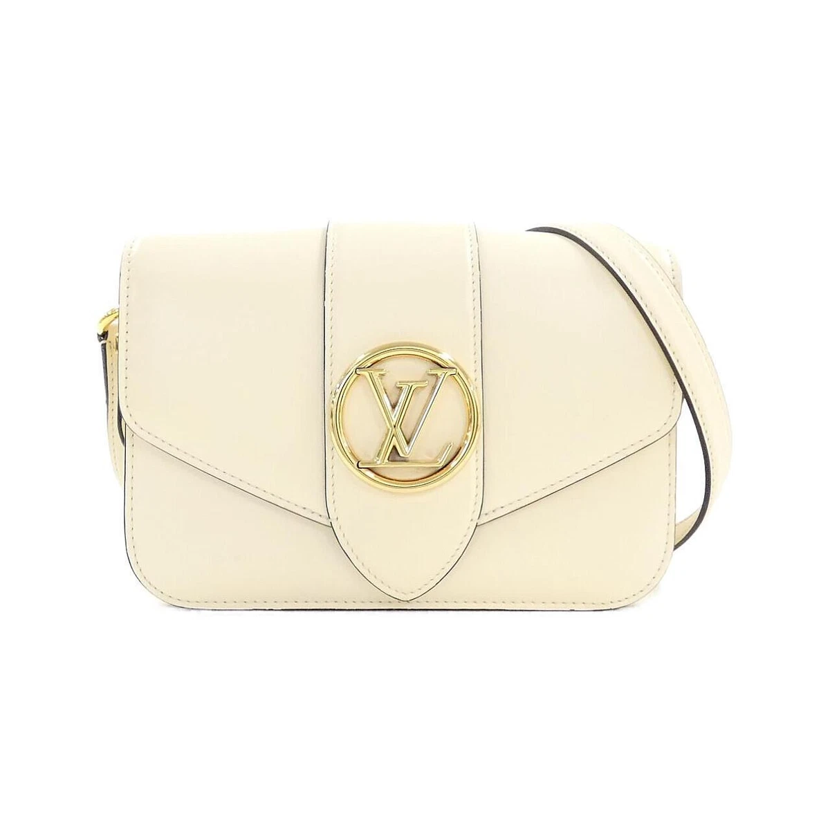 Louis Vuitton White Leather LV Pont 9 Shoulder Bag Louis Vuitton