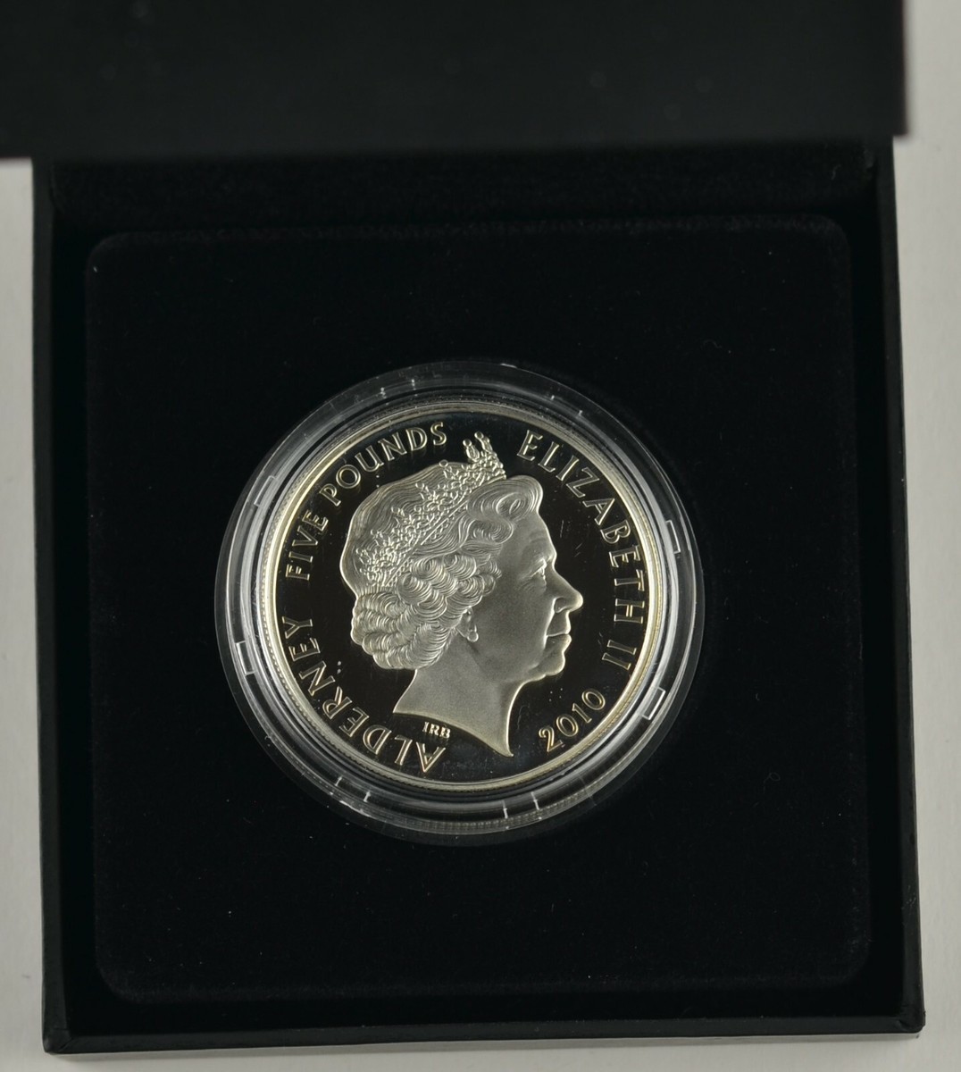 ALDERNEY 2010 GREAT BRITONS JOHN LENNON £5 PROOF CROWN - boxed/coa