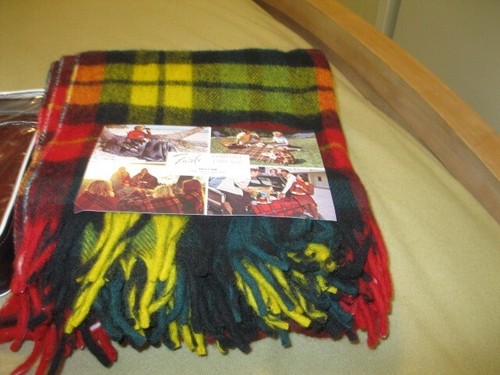CLASSIC WOOL LARGE NEW FARIBO STADIUM BLANKET 72X52 - Picture 5 of 6