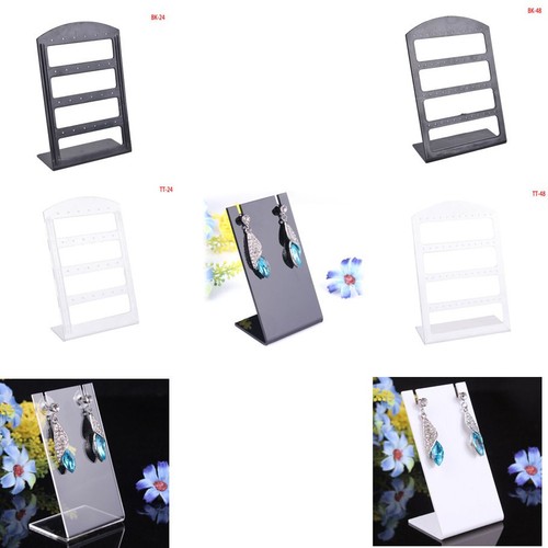 Earring Necklace Jewelry Showcase Plastic Display Rack Stand Holder Organizer:bo