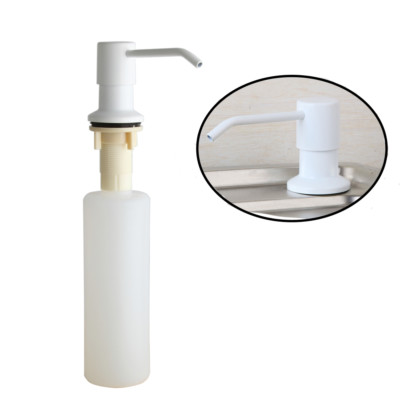 US Kitchen Sink Soap Dispenser White Painting ABS Liquid Soap Lotion Dispenser