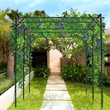 Garden Arch Trellis for Climbing Plants, 79'' Lx79''Wx79'' H Arch Arbor Trellis