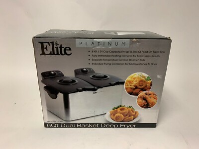 Fr MaxiMatic EDF-4080 Elite Platinum Stainless-Steel 8 New Quart Deep Fryer